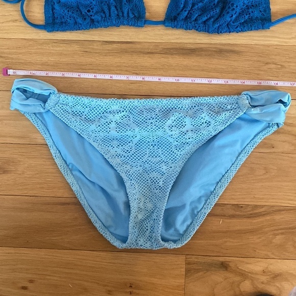 Mossimo Multi Color Blue Crochet String Bikini XL - Picture 7 of 7